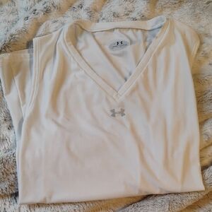 Under Armour Classic White V-Neck Tee